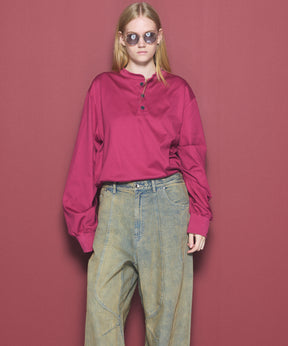Airy Striped Gabardine Prime-Over Short-sleeved Shirt