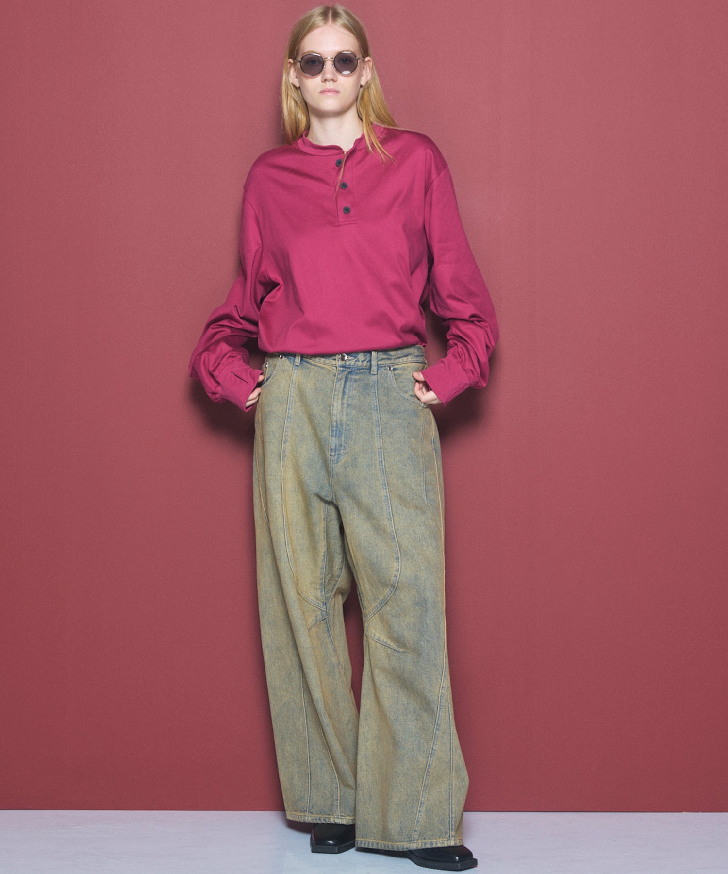 Airy Striped Gabardine Prime-Over Short-sleeved Shirt