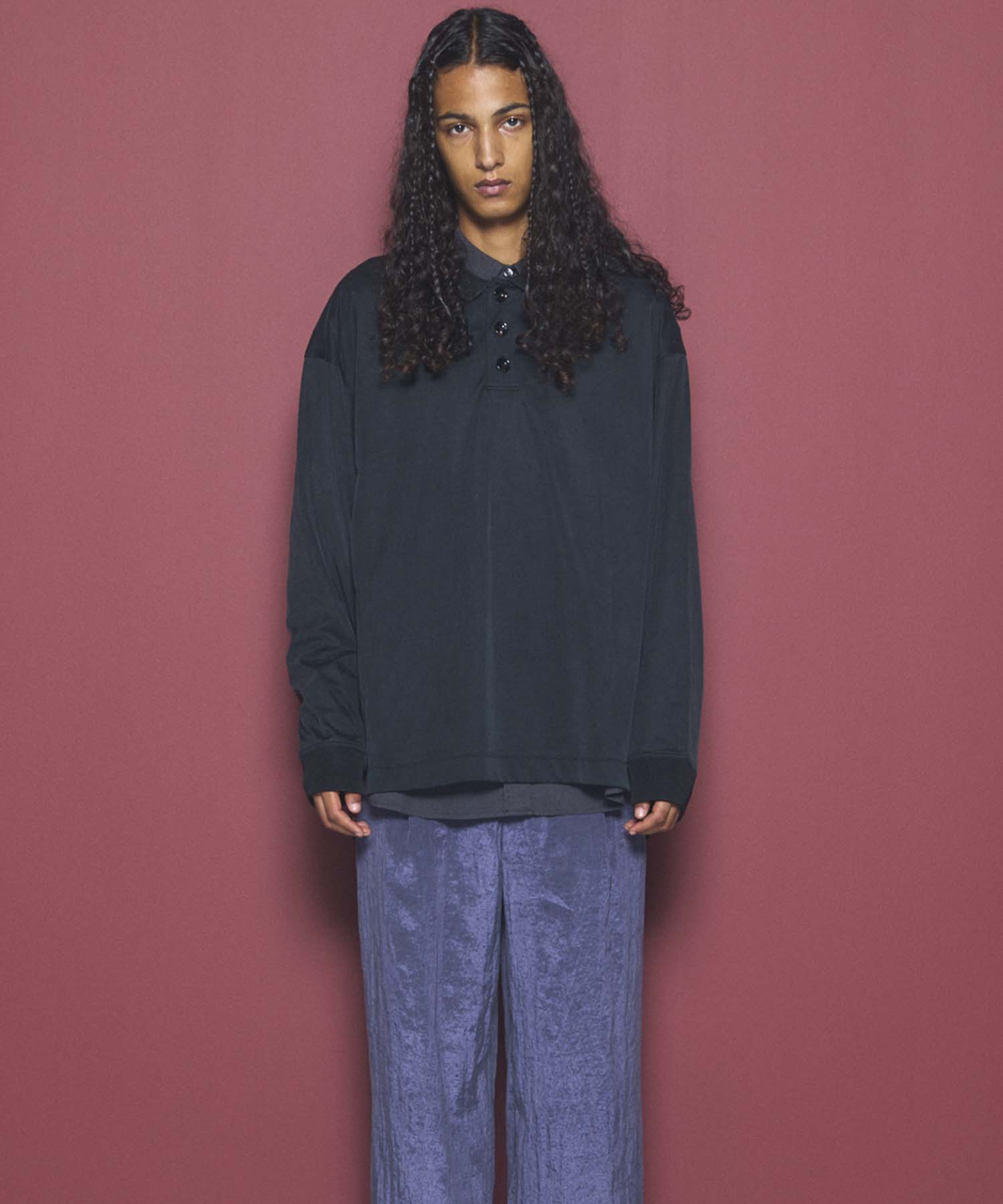【26AW PRE-ORDER】フィブリルキュプラプライムオーバーロングスリーブポロシャツ