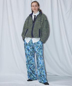Multi-Fabric Boa Blouson