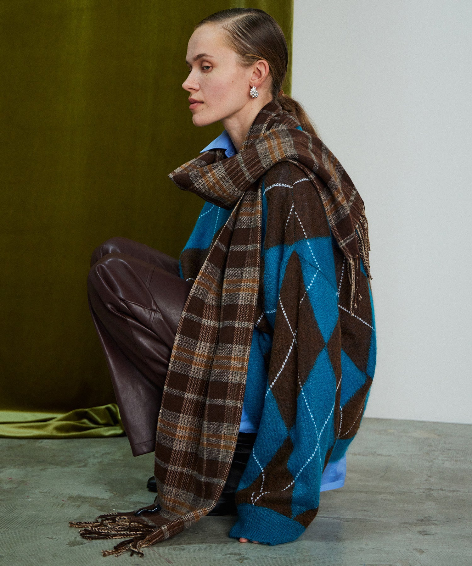 【PRE-ORDER】Oversized Argyle Knit