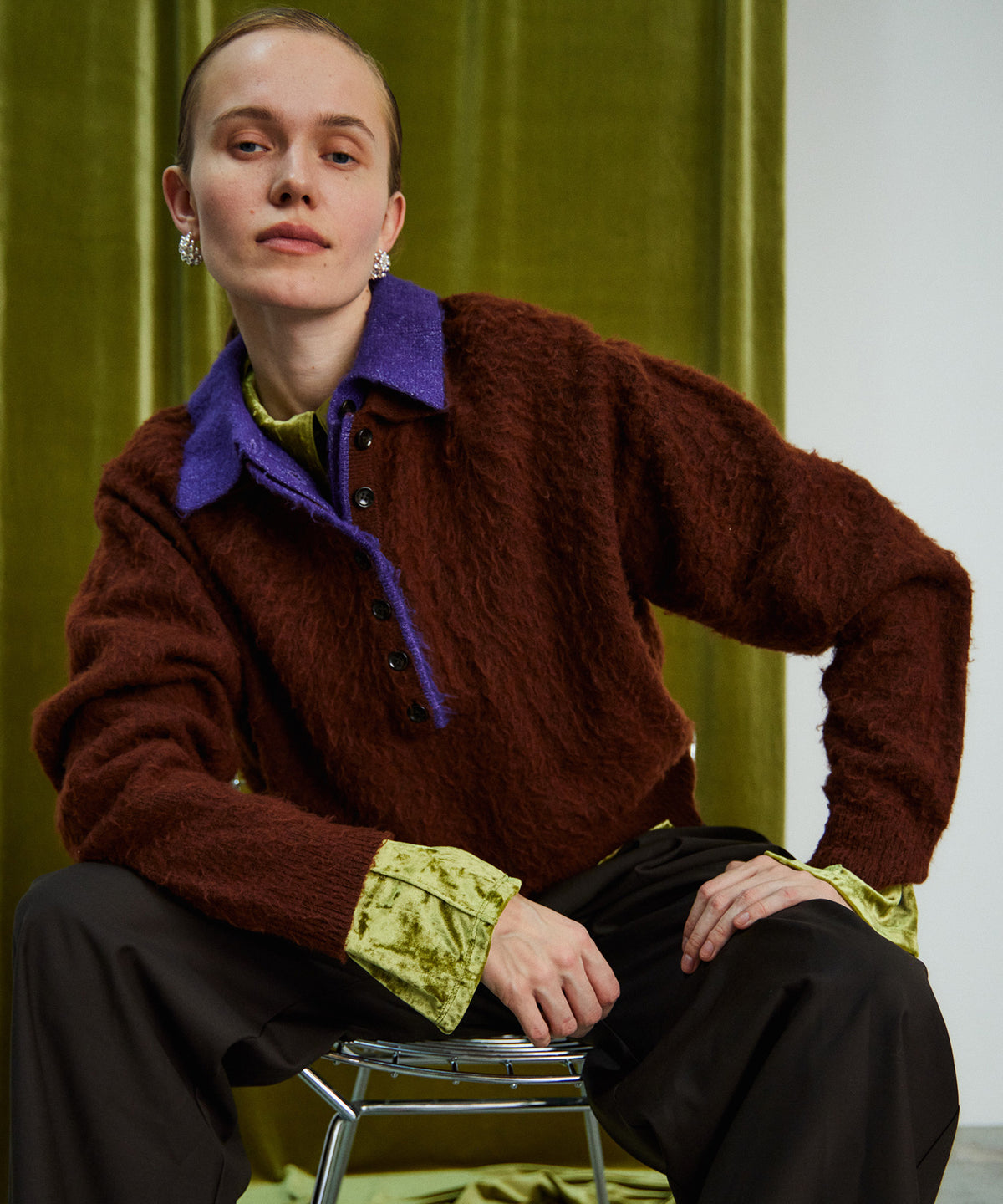 Layered Polo Knit