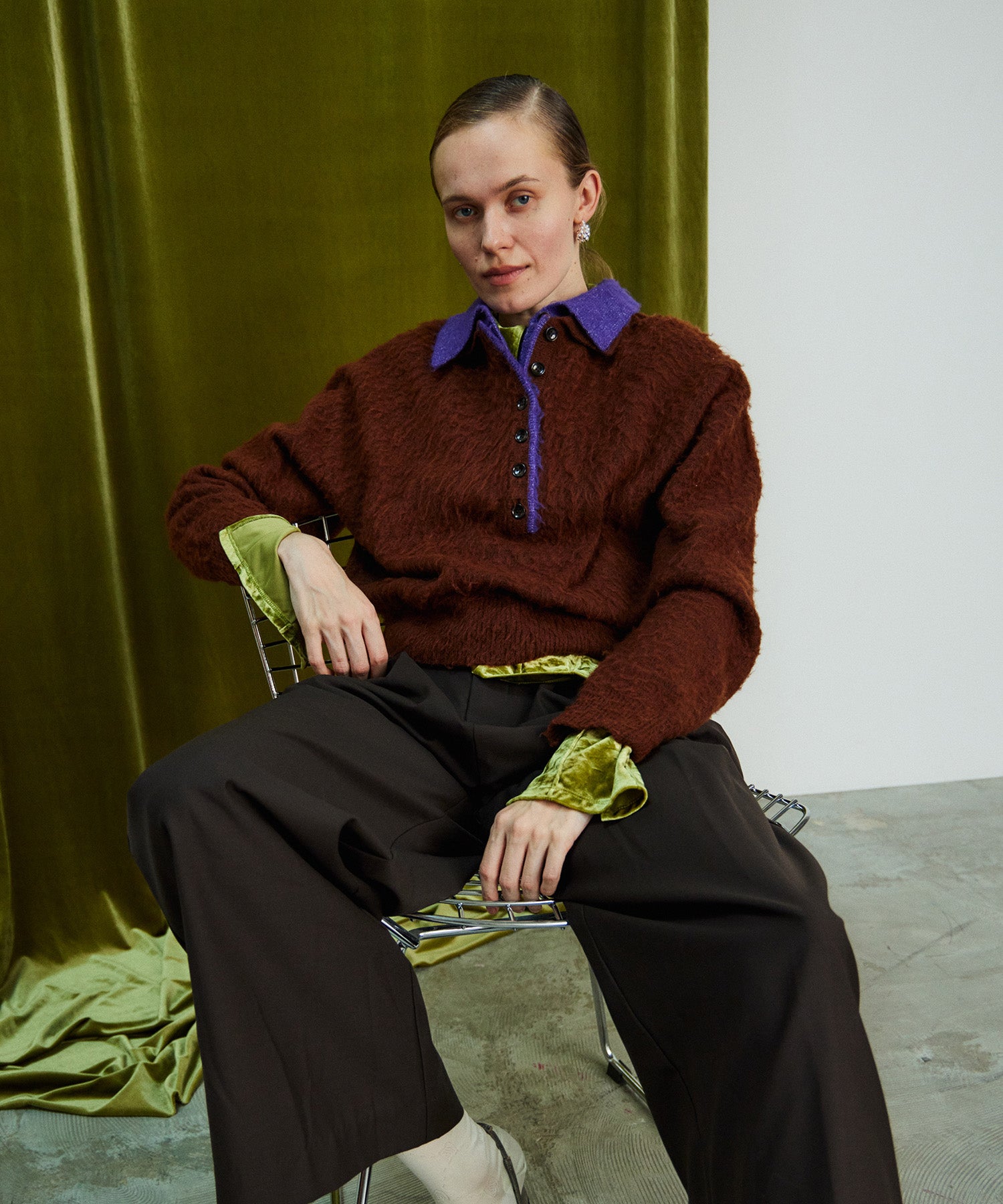 Layered Polo Knit