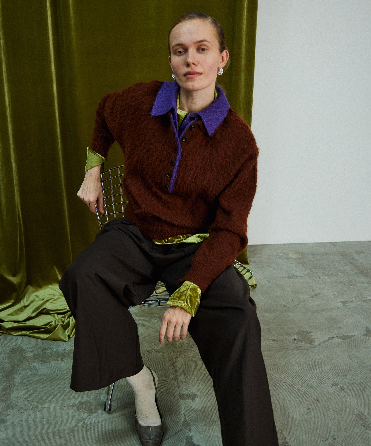Layered Polo Knit