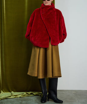 【26WINTER COLLECTION】Stand Collar Boa Coat