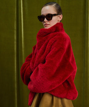 【26WINTER COLLECTION】Stand Collar Boa Coat