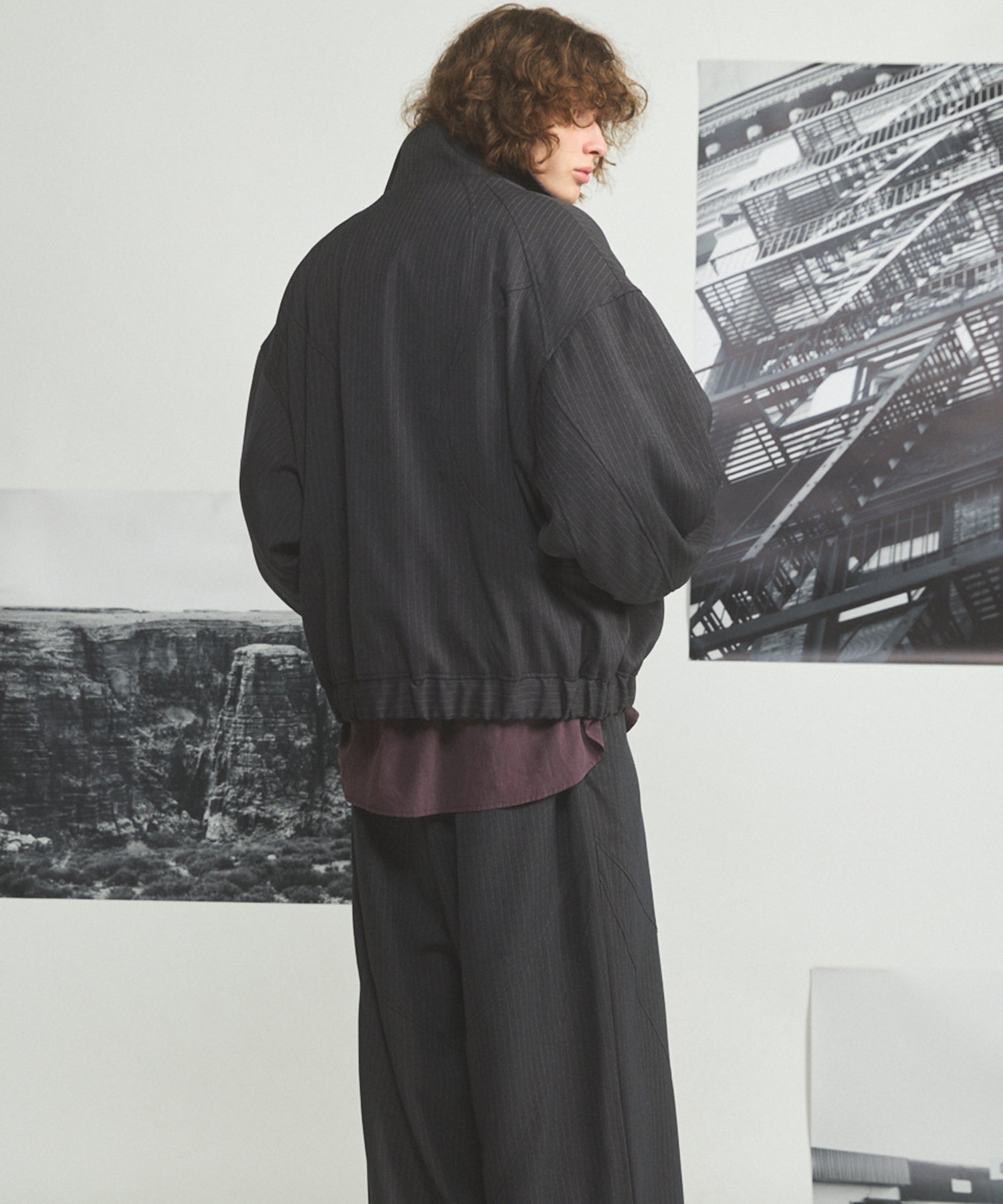 【26AW PRE-ORDER】Curve Switching Prime-Over Stand Collar Blouson