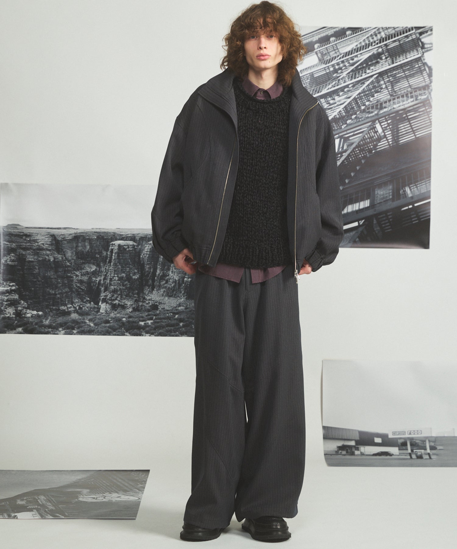【26AW PRE-ORDER】Curve Switching Prime-Over Stand Collar Blouson