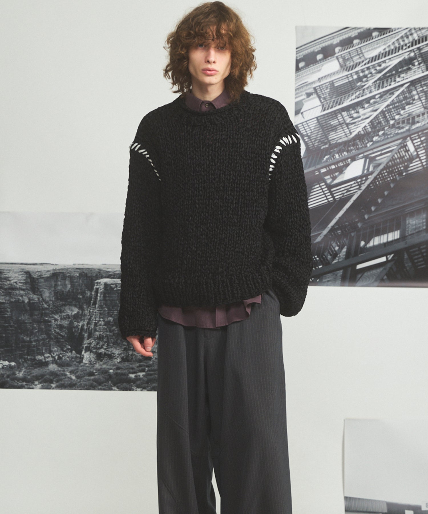 【26SS PRE-ORDER】Airy Striped Gabardine Prime-Over Short-sleeved Shirt