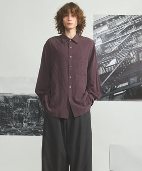 [26SS PRE-ORDER] Airy Striped Gabardine Prime-Over Short-sleeved Shirt