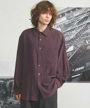 [26SS PRE-ORDER] Airy Striped Gabardine Prime-Over Short-sleeved Shirt