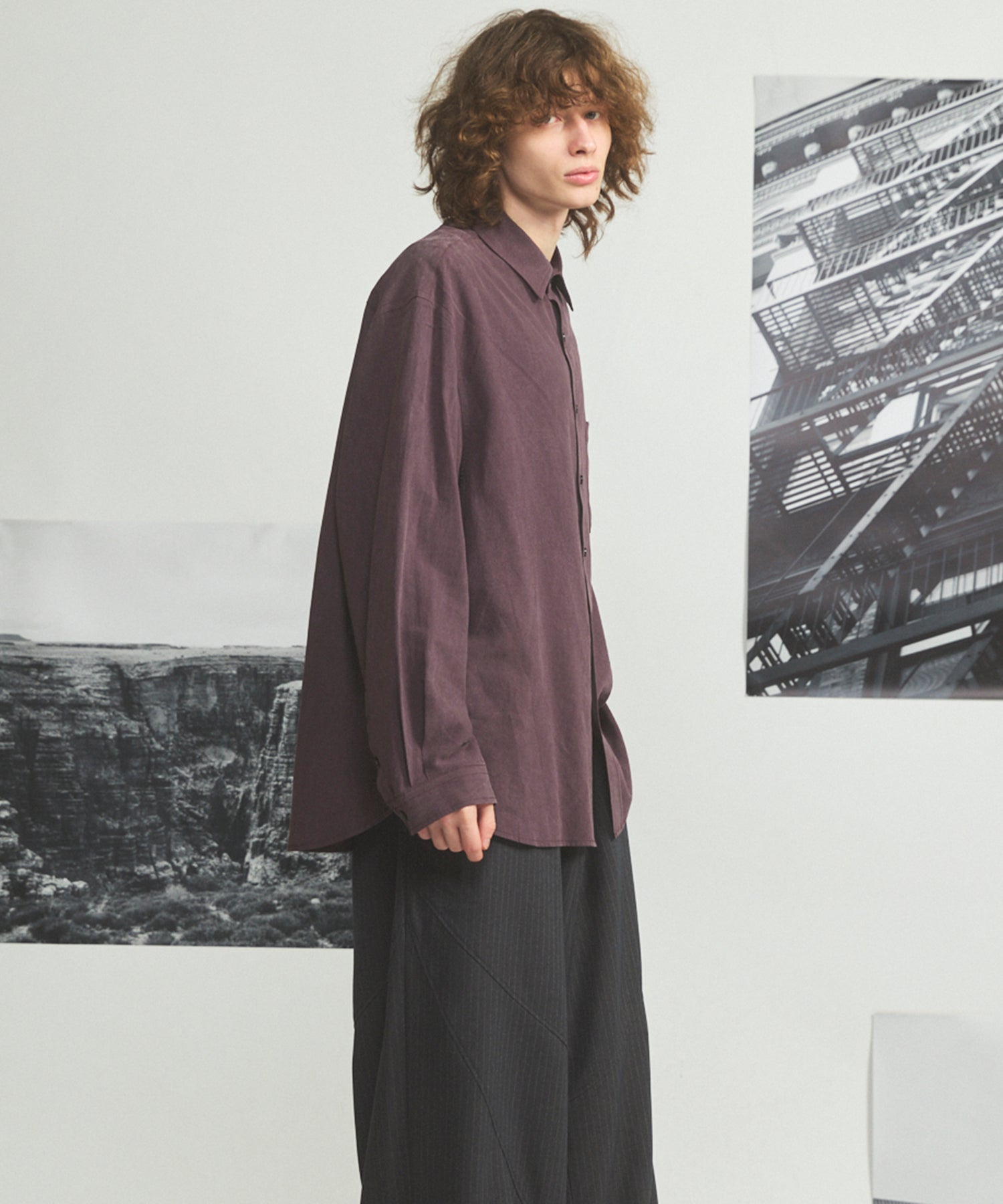 [26SS PRE-ORDER] Airy Striped Gabardine Prime-Over Short-sleeved Shirt