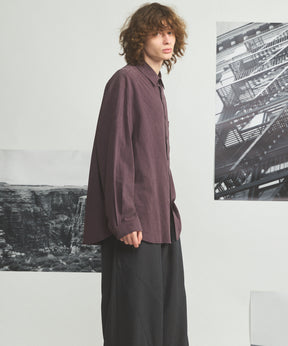 [26SS PRE-ORDER] Airy Striped Gabardine Prime-Over Short-sleeved Shirt
