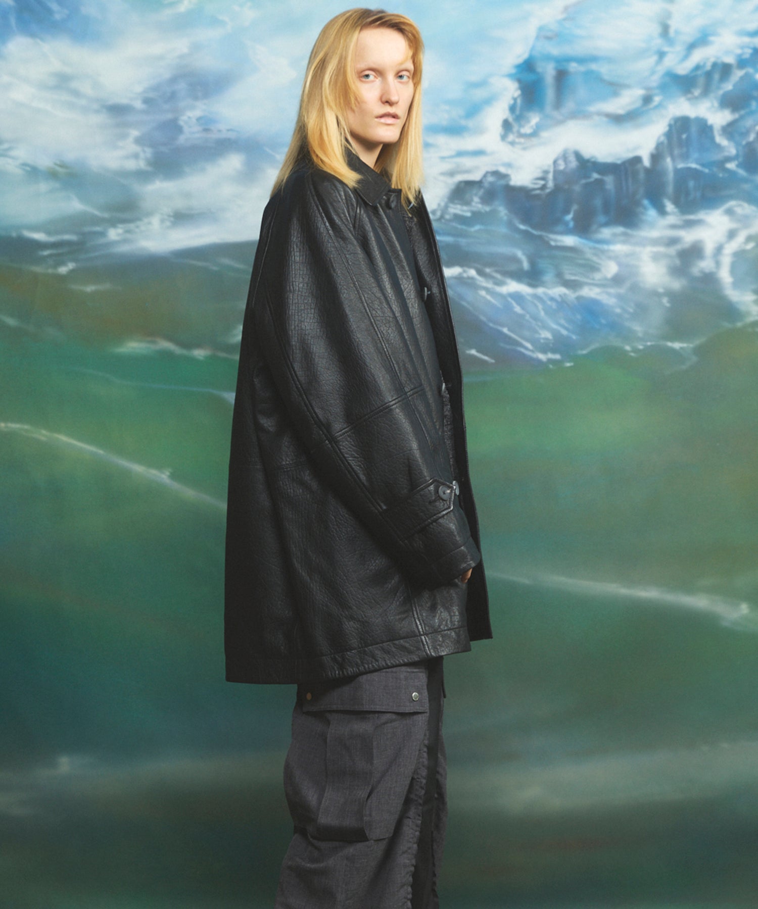 Different Materials Layering Prime-Over Trucker Jacket