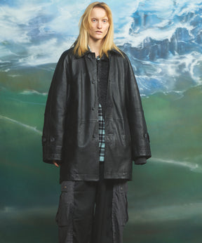 Different Materials Layering Prime-Over Trucker Jacket