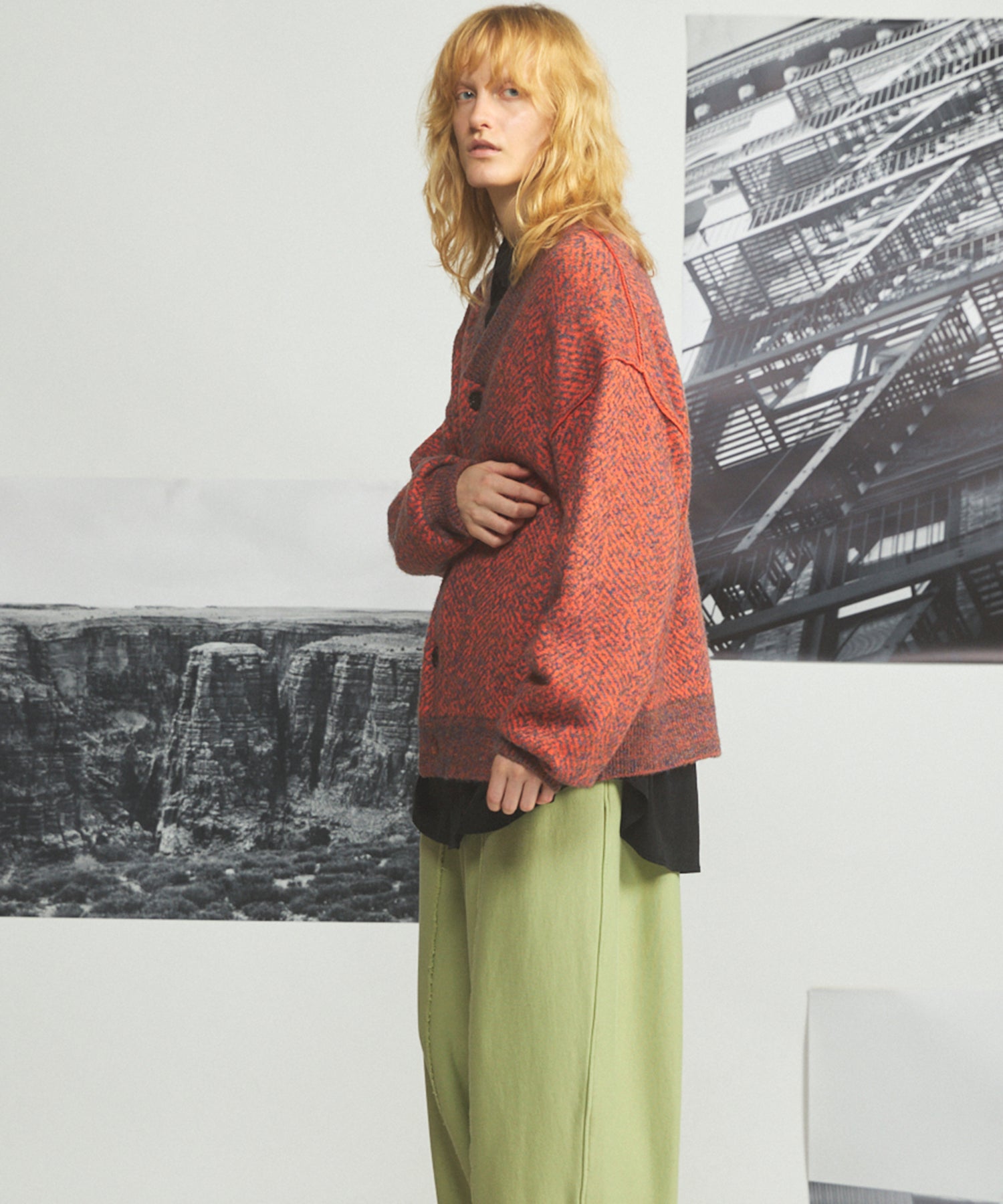 Airy Striped Gabardine Prime-Over Short-sleeved Shirt