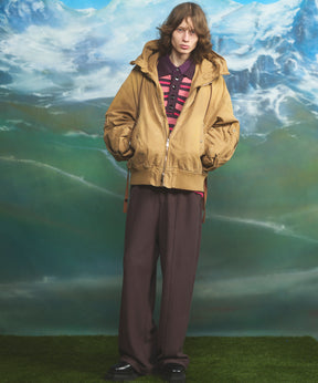 【26AW PRE-ORDER】Cargo Pocket Duck Fabric Prime-Over Zip Hoodie Blouson