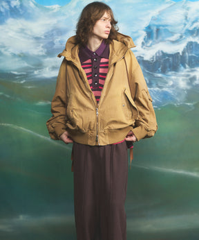 【26AW PRE-ORDER】Cargo Pocket Duck Fabric Prime-Over Zip Hoodie Blouson