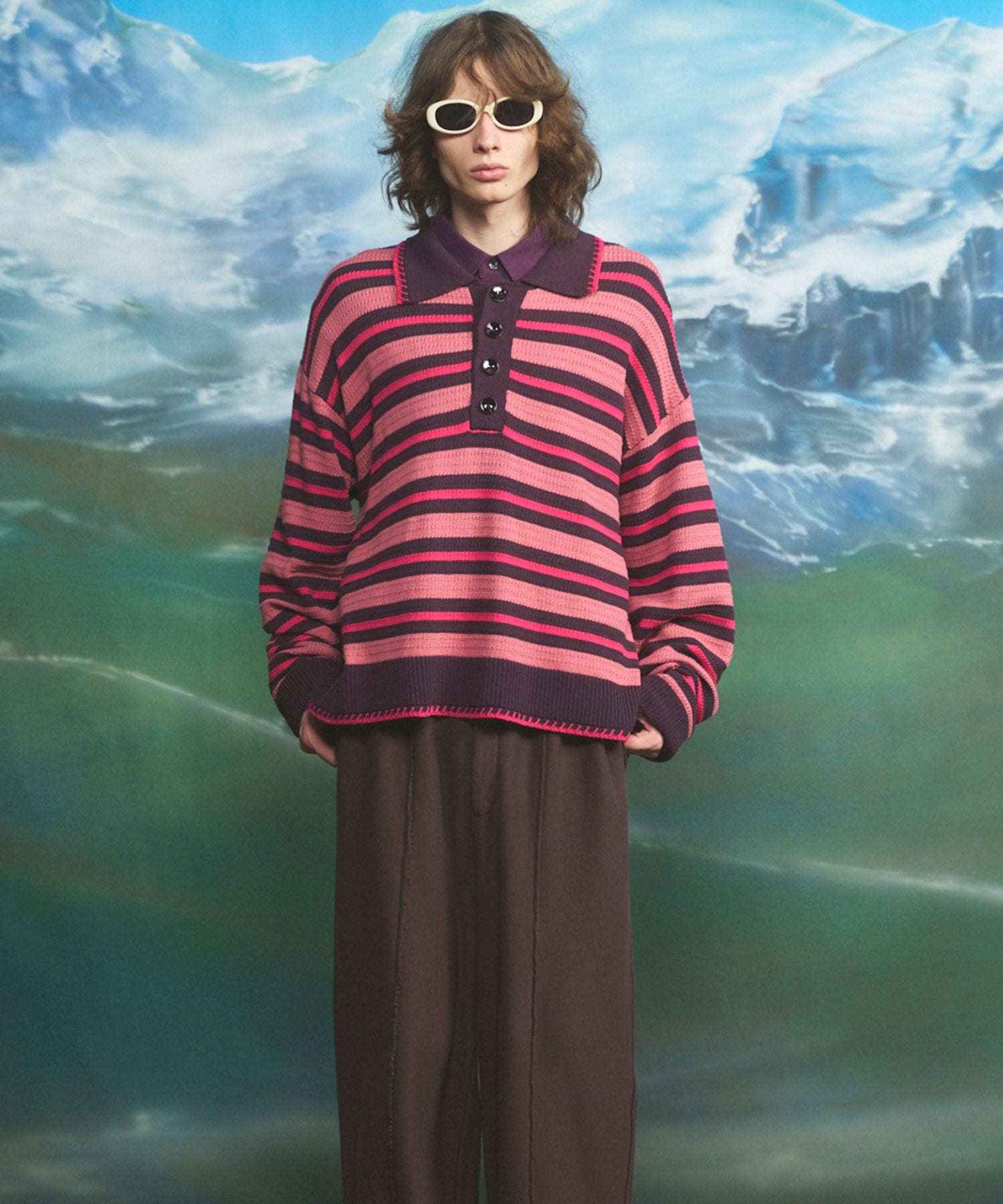 [26SS PRE-ORDER] Airy Striped Gabardine Prime-Over Short-sleeved Shirt