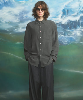 [26SS PRE-ORDER] Airy Striped Gabardine Prime-Over Short-sleeved Shirt