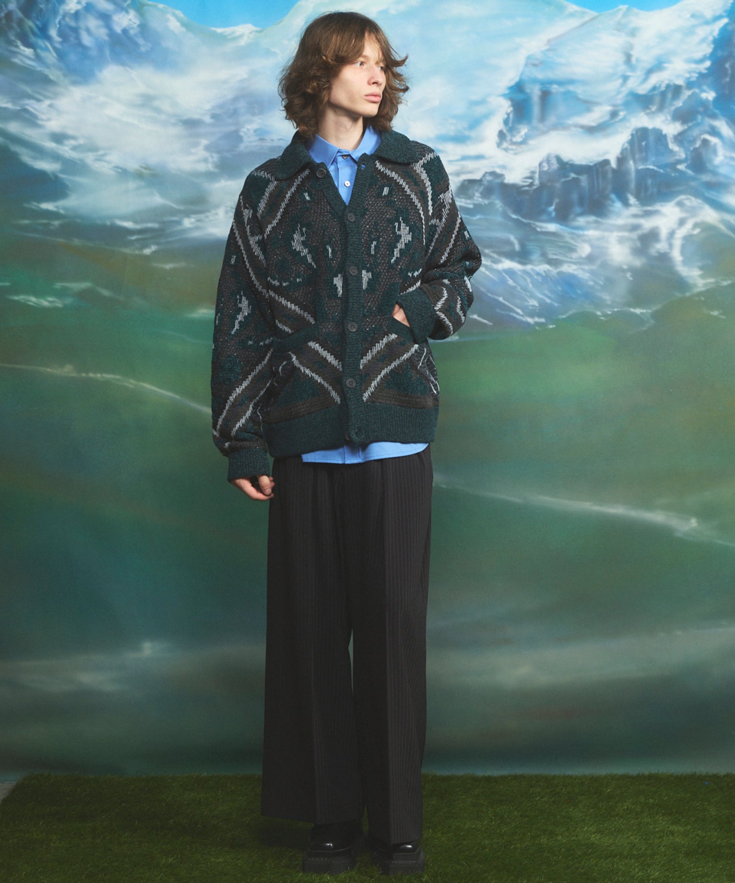 [26SS PRE-ORDER] Airy Striped Gabardine Prime-Over Short-sleeved Shirt