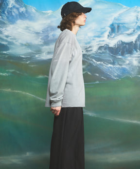 【26AW PRE-ORDER】코튼 발파 레이스 프라임 오버 헨리 넥 롱 슬리브 니트 T셔츠