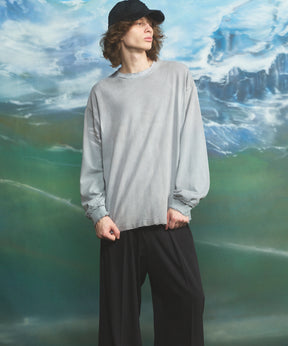 【26AW PRE-ORDER】코튼 발파 레이스 프라임 오버 헨리 넥 롱 슬리브 니트 T셔츠