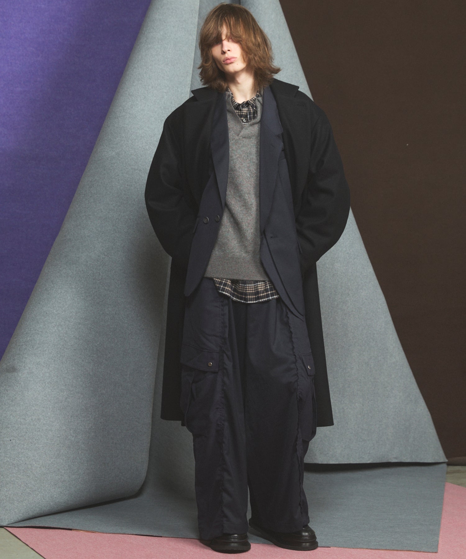 [26AW PRE-ORDER] [Italian dead stock fabric] Prime over regular collar shirt coat