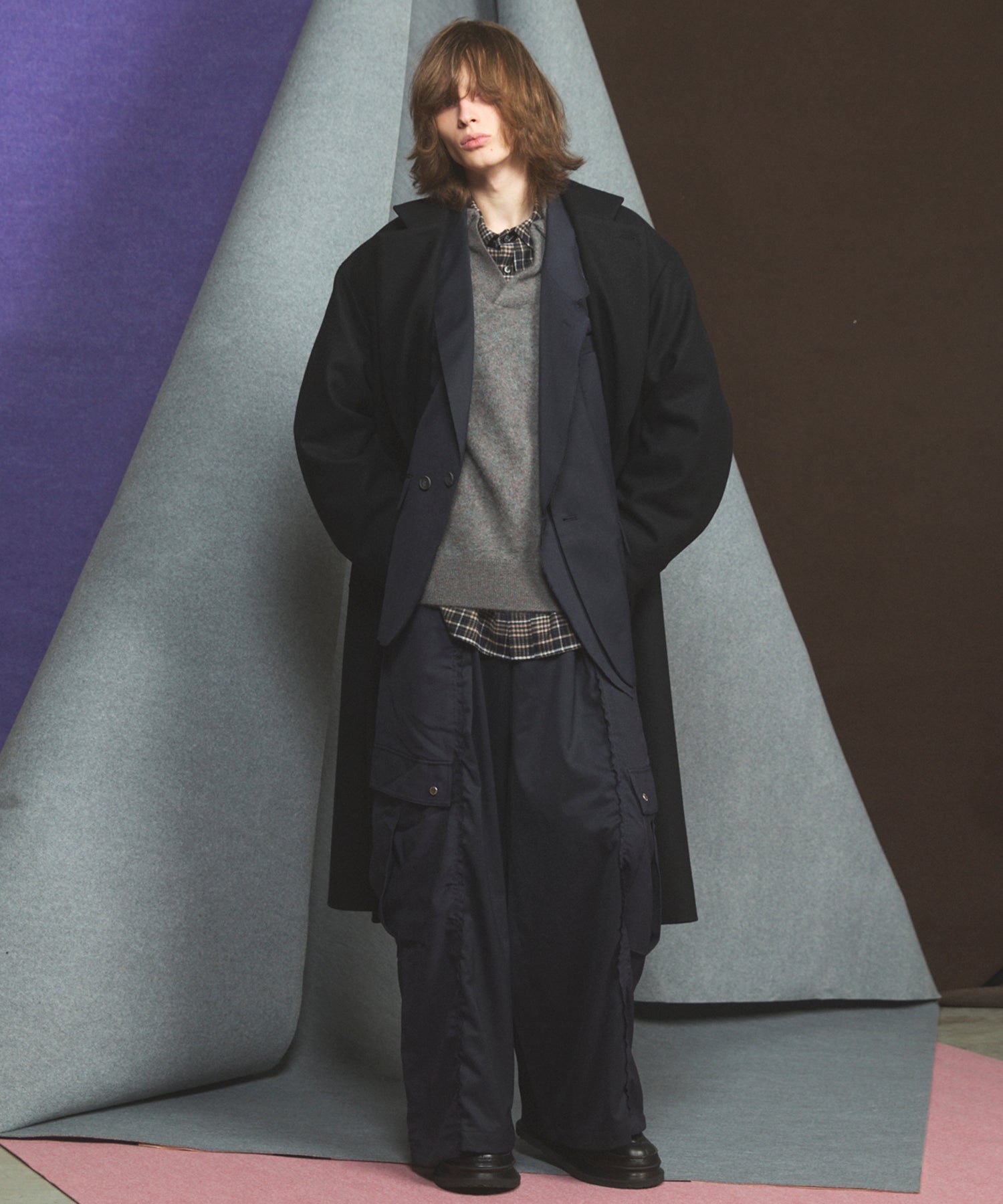 [26AW PRE-ORDER] [Italian dead stock fabric] Prime over regular collar shirt coat