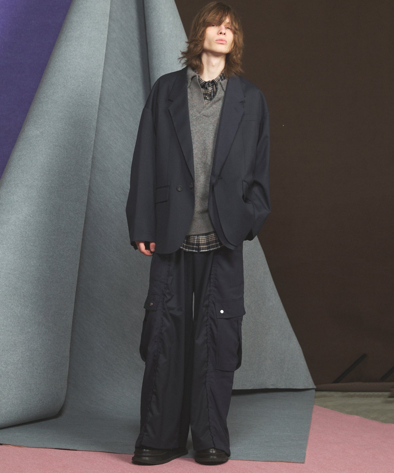 [26AW PRE-ORDER] [Italian dead stock fabric] Prime over regular collar shirt coat