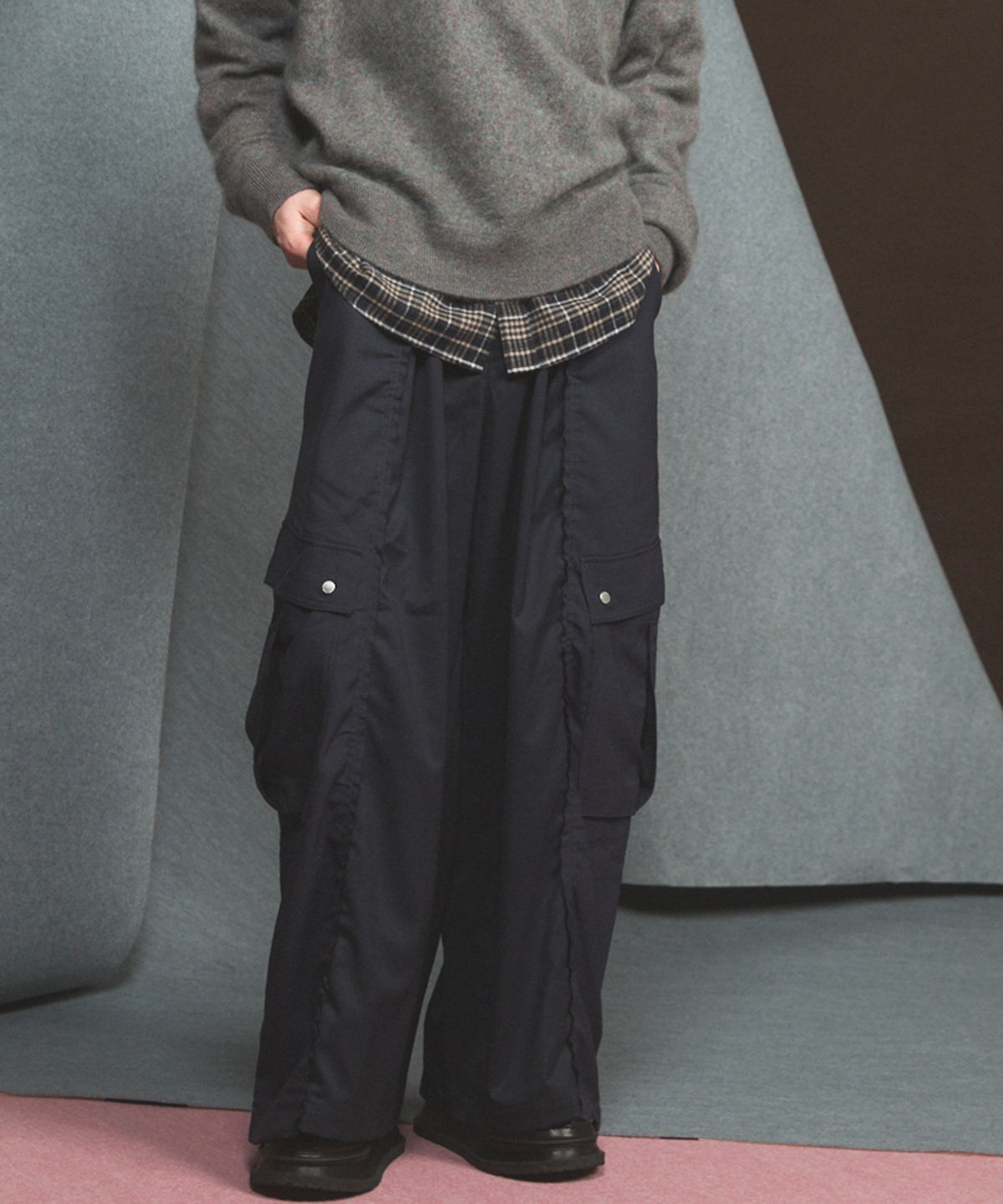 Cut-off Docking Prime-Wide Cargo Pants