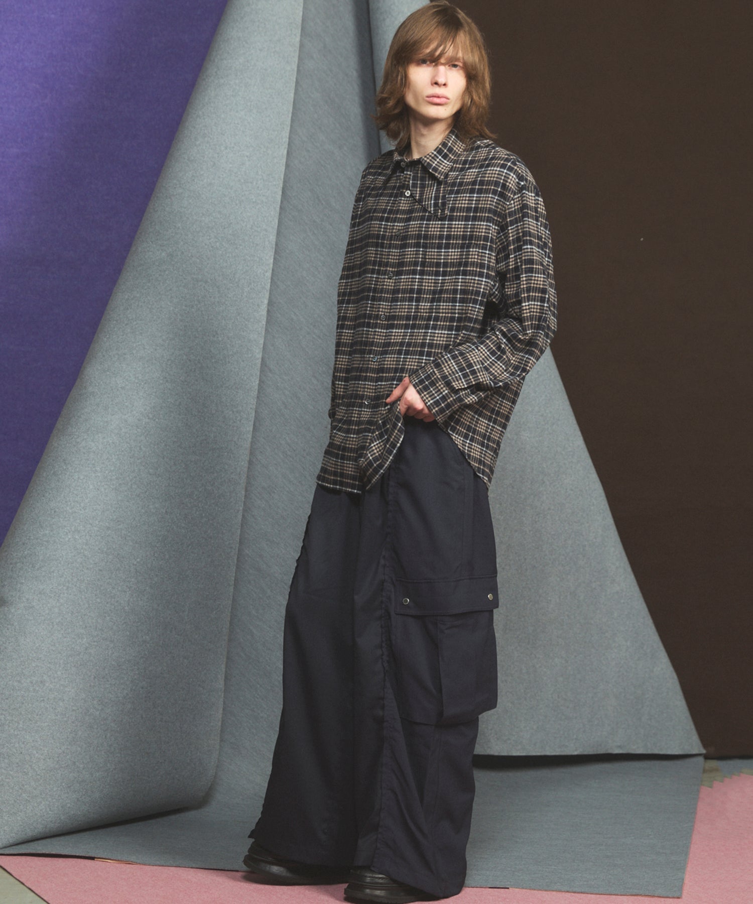 [26AW PRE-ORDER] [Italian dead stock fabric] Prime over regular collar shirt coat