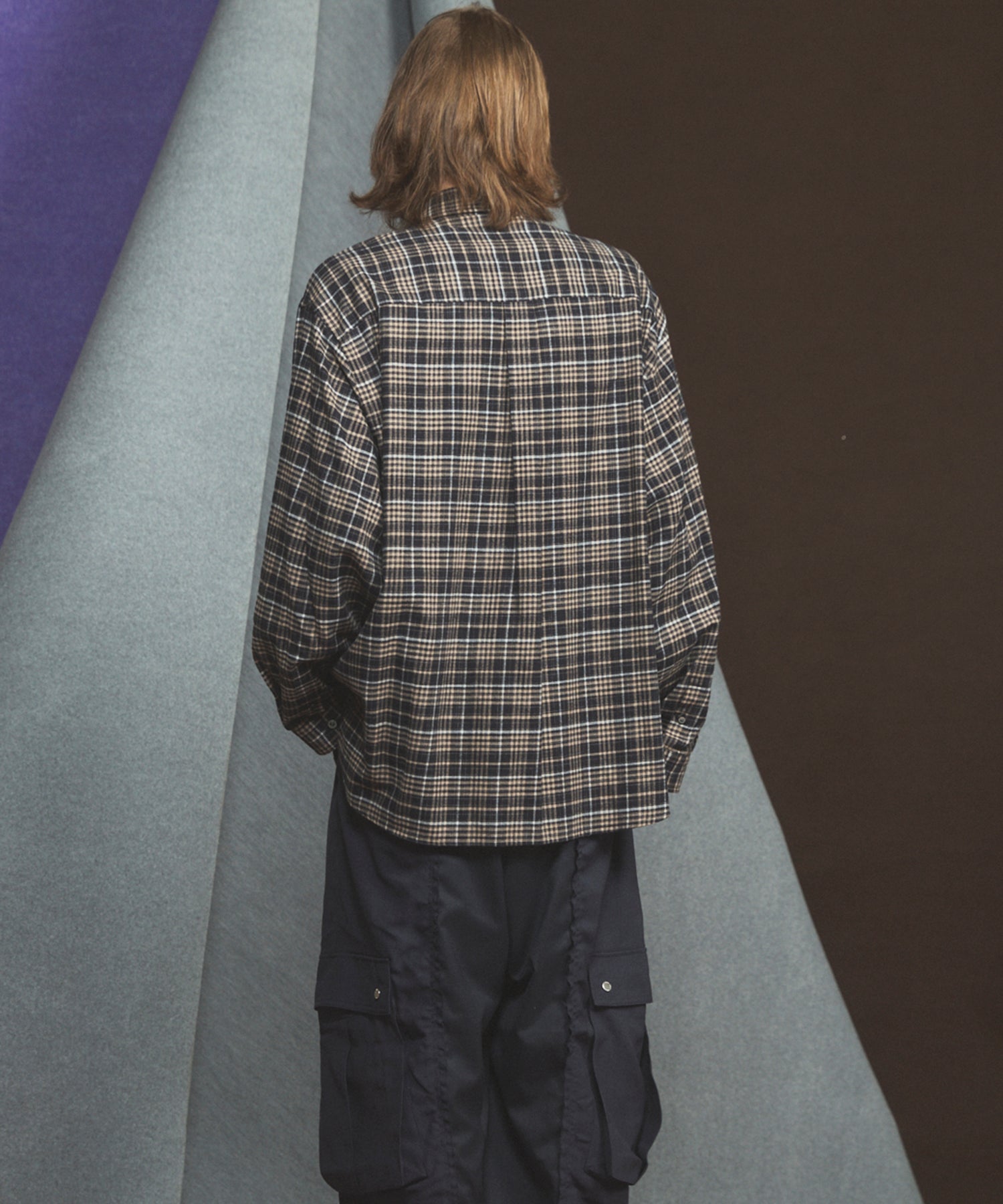 [26AW PRE-ORDER] [Italian dead stock fabric] Prime over regular collar shirt coat