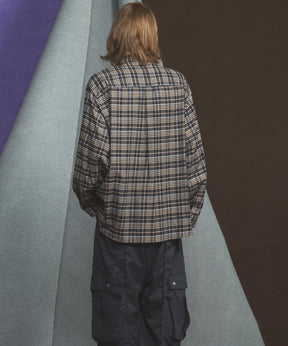 [26AW PRE-ORDER] [Italian dead stock fabric] Prime over regular collar shirt coat