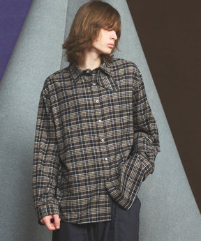 [26AW PRE-ORDER] [Italian dead stock fabric] Prime over regular collar shirt coat
