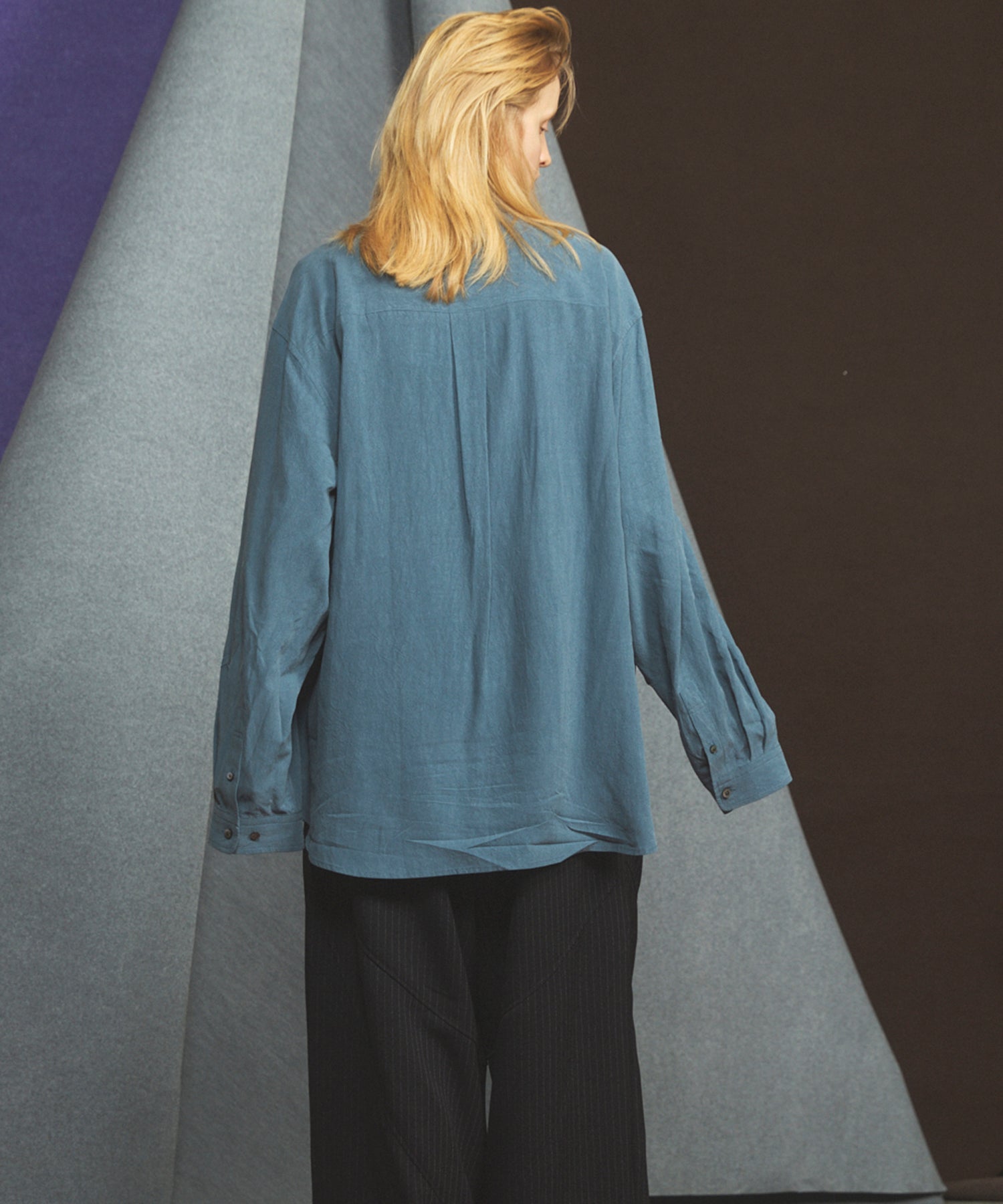 [26SS PRE-ORDER] Airy Striped Gabardine Prime-Over Short-sleeved Shirt