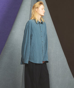 [26SS PRE-ORDER] Airy Striped Gabardine Prime-Over Short-sleeved Shirt