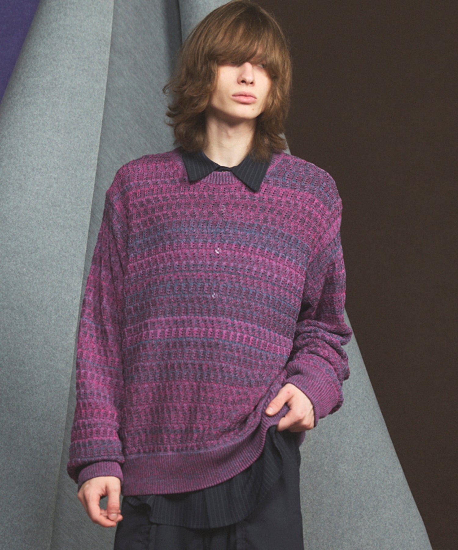 【26SS PRE-ORDER】Airy Striped Gabardine Prime-Over Short-sleeved Shirt