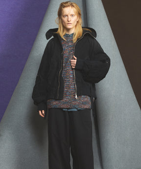 【26AW PRE-ORDER】Cargo Pocket Duck Fabric Prime-Over Zip Hoodie Blouson