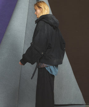 【26AW PRE-ORDER】Cargo Pocket Duck Fabric Prime-Over Zip Hoodie Blouson