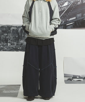 【26AW PRE-ORDER】3Dカッティングモールデニムプライムワイドベルテッドパンツ