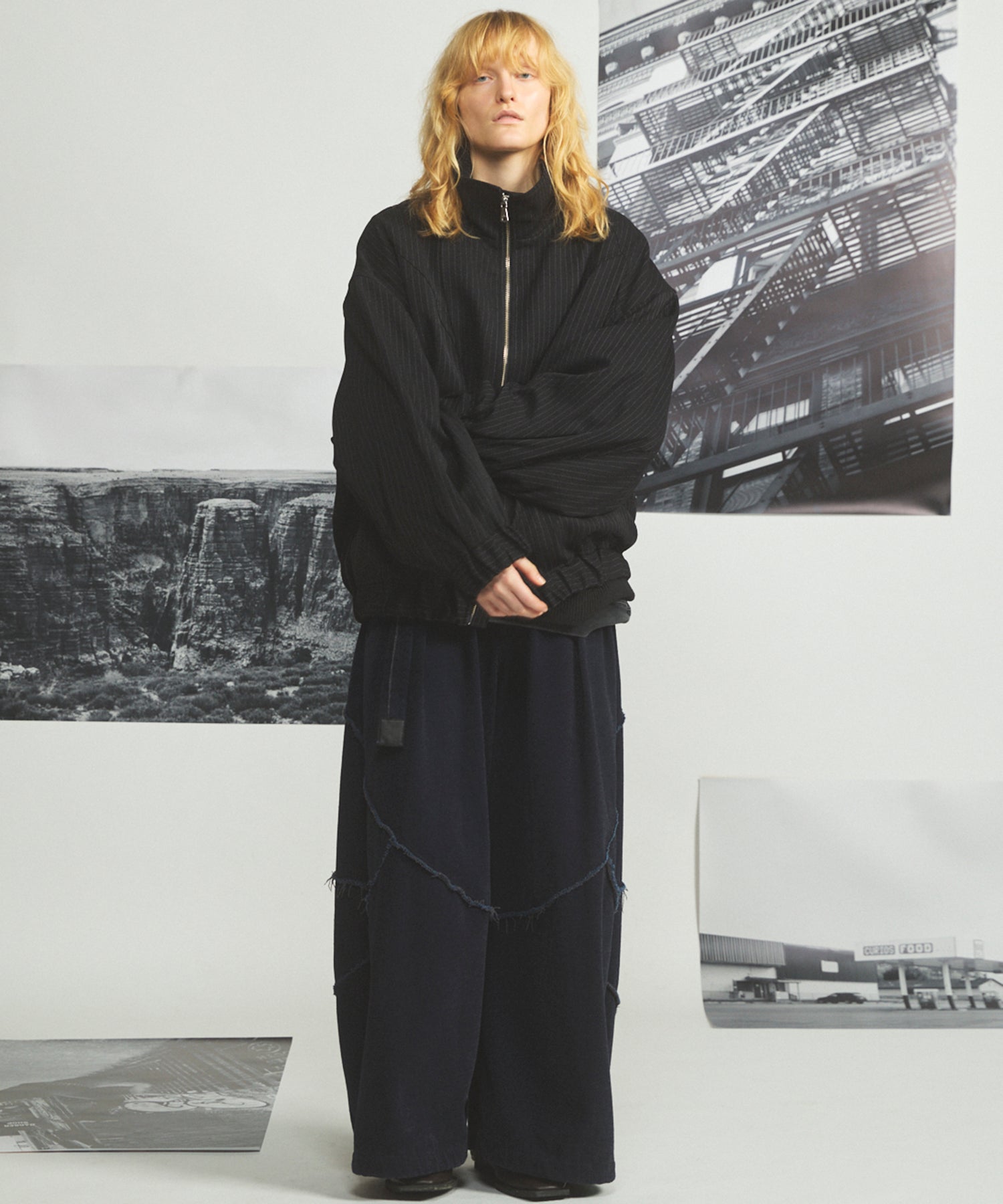 【26AW PRE-ORDER】Curve Switching Prime-Over Stand Collar Blouson