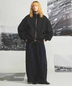 【26AW PRE-ORDER】3Dカッティングモールデニムプライムワイドベルテッドパンツ