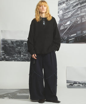 【26AW PRE-ORDER】3Dカッティングモールデニムプライムワイドベルテッドパンツ