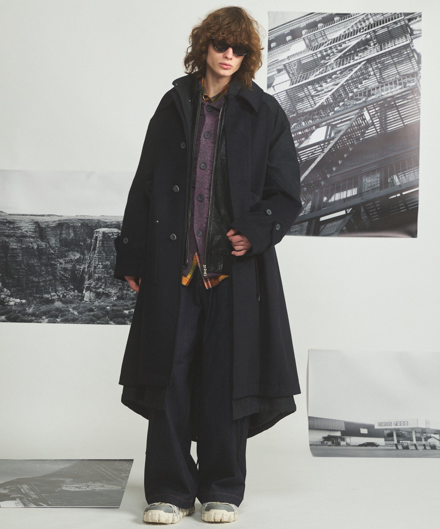 [26AW PRE-ORDER] [Italian dead stock fabric] Prime over regular collar shirt coat