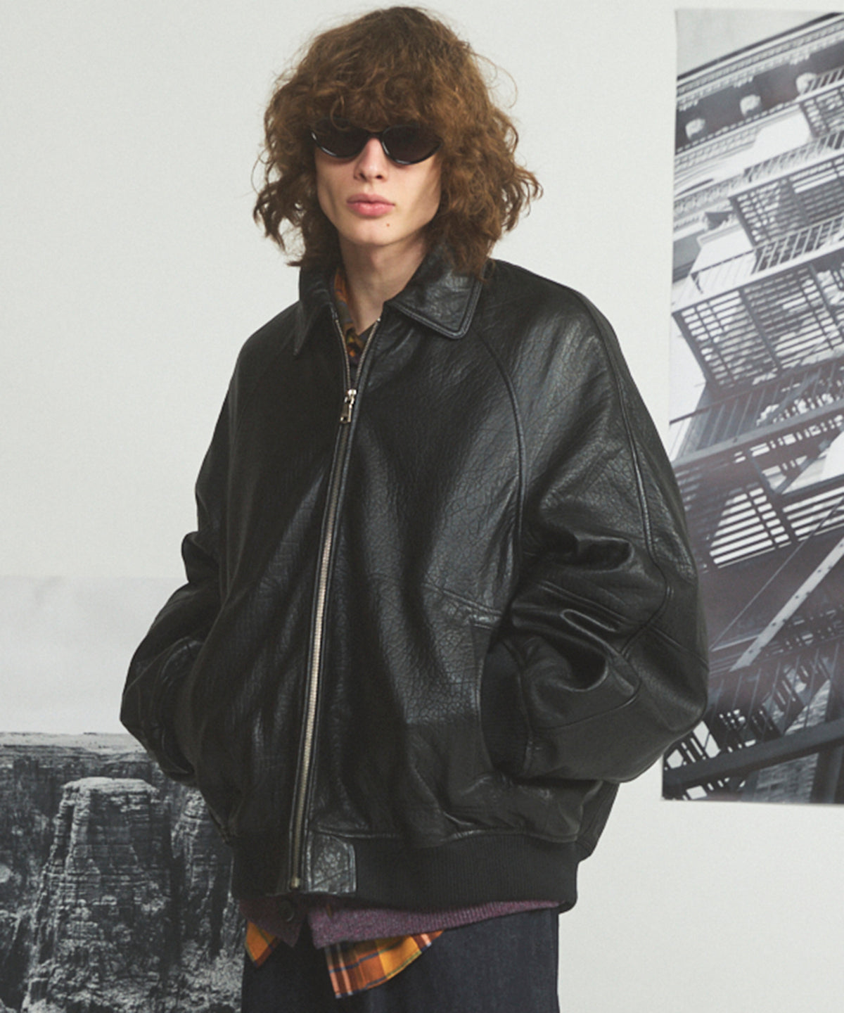 Different Materials Layering Prime-Over Trucker Jacket