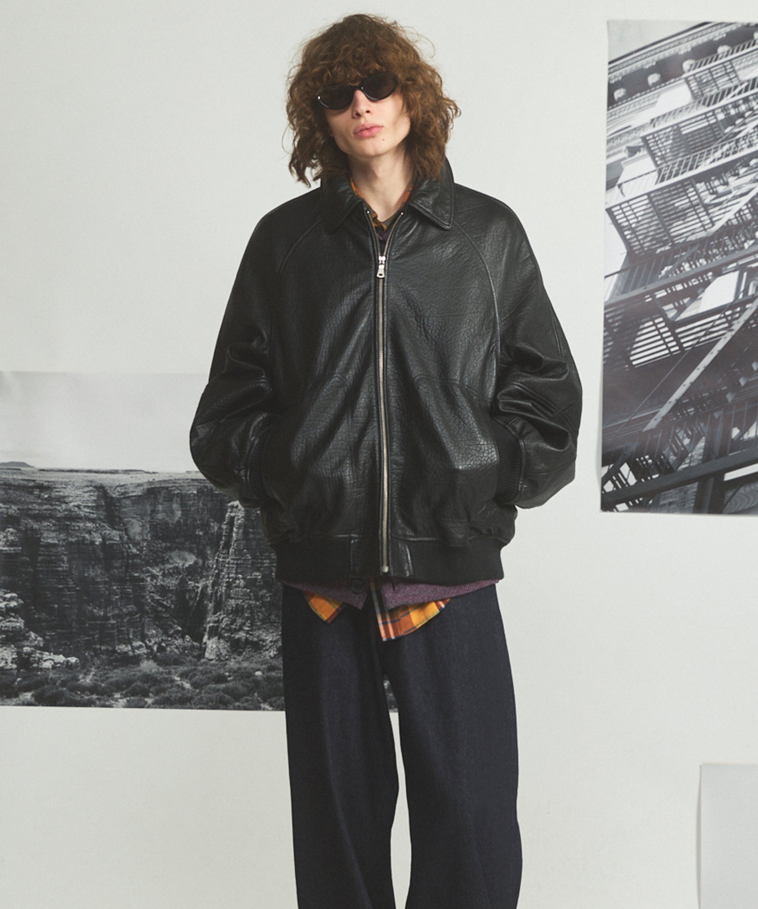 Different Materials Layering Prime-Over Trucker Jacket