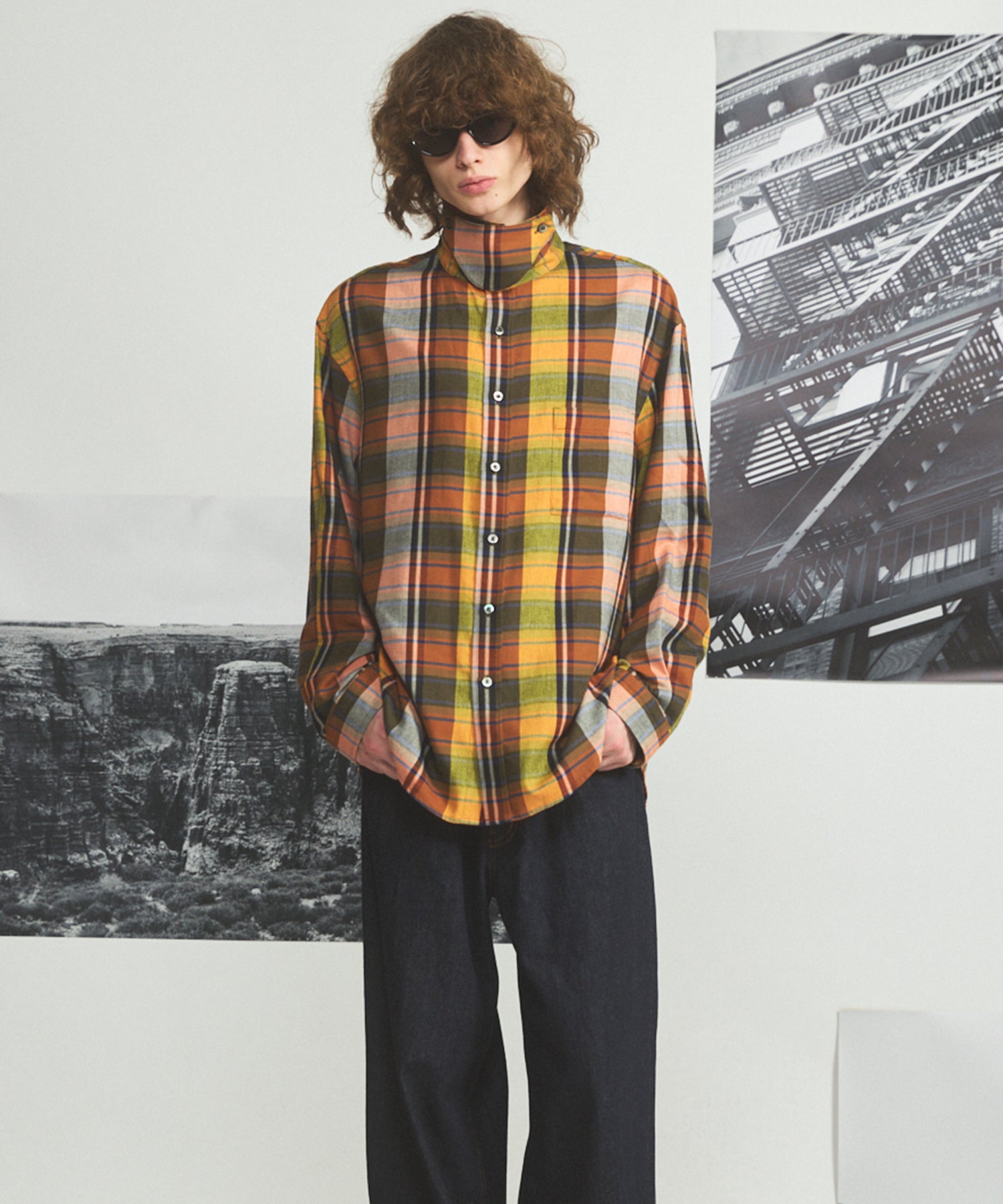 [26AW PRE-ORDER] [Italian dead stock fabric] Prime over regular collar shirt coat
