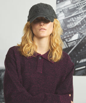[PRE-ORDER] Fade Motif Damaged Flower Pattern 6P Cap