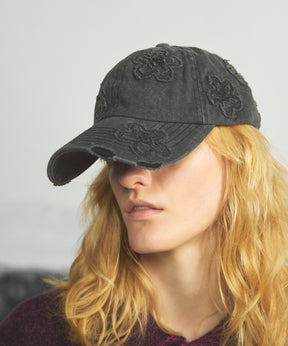 [PRE-ORDER] Fade Motif Damaged Flower Pattern 6P Cap